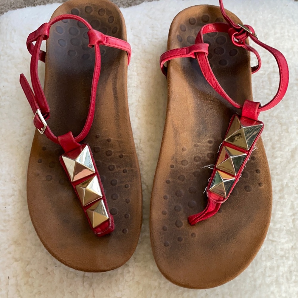 Red Vionic Sandals
